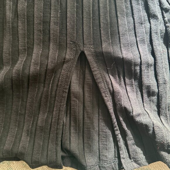 Reformation Zia Mock Neck Black Ribbed Minidress | Size S - Picture 5 of 5